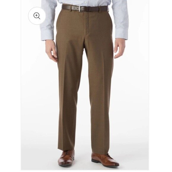 Ballin Crescent Modern Fit Brown Stretch Comfort Pants 32W 36L Tall Performance - Picture 10 of 10